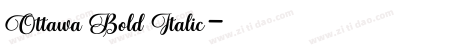 Ottawa Bold Italic字体转换